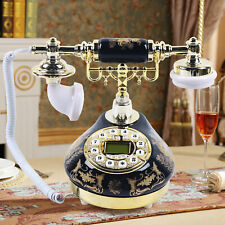 Antique Vintage Ceramic Telephone European Push Button Old Phone Landline Decor picture