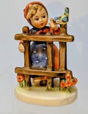 Hummel Goebel Signs Of Spring#203-1985 W. Germany 5 1/2” Signed Vint Girl W/Bird picture