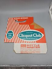 Clicquot Club Beverages Cardboard Carrier Six Pack Carton Vtg Drink 12oz  picture