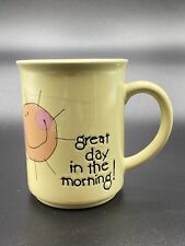 Vtg Happy SUN George Good Arline Message Mug Coffee Great Day In Morning Japan picture