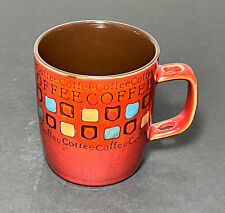 Mr. Coffee Cup Mug with Spoon Holder Orange with Brown Interior Retro picture
