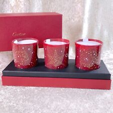 Set of 3 Cartier Aromatic Candle Panthere Red Authentic VIP Gift Item w/Box picture