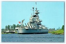 c1950's USS North Carolina Battleship WW2 Wilmington NC Vintage Postcard picture
