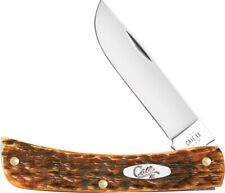 Case Cutlery Sod Buster Jr Harvest Orange Peach Seed Folding Pocket Knife 66694 picture