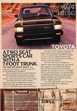 1982 Toyota SR5 Sport Pickup Truck Original Advertisement Print Art Car Ad J792 picture