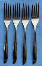 Set of 4 Mid Century Modern Oneida Twin Star Stainless Dinner Forks picture