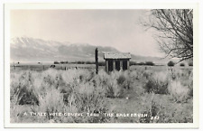 Vintage Unused Real Photo Postcard of a Three-hole Outhouse in the Western Sage picture