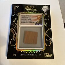 GEORGE WASHINGTON 2024 LEAF POP CENTURY PEARL OF HISTORY PRESIDENT WOOD RELIC /8 picture