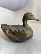 VTG Lead & Brass Duck Trinket Box/Hong Kong Hand Made/ Stamped/legs Cute picture