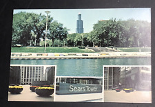 1979 Chicago Sears Tower & Veranda Postcard Aero Illinois IL -- 4