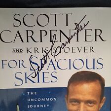 Scott Carpenter Signed Book Cover JSA For Spacious Skies picture