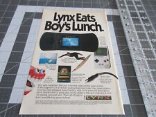 1990 Atari Lynx Console & Games Vintage Print Ad / Game Boy 90s Promo Art picture