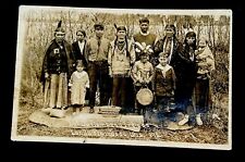 Antique RPPC Native American “ Lac Du Flambeau Indians” A. J. Kingsbury 1920 WIS picture