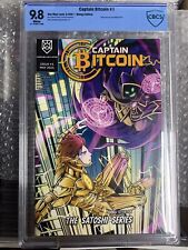 Captain Bitcoin #1 CGC 9.8 CBCS Graded - One Blue Land 19/100 Manga 1st Edition picture