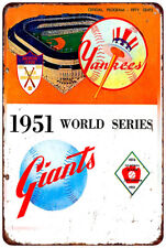 1951 New York Yankees - New York Giants World Series Program Cover metal Sign picture