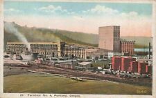 Portland Oregon Train Terminal No 4 Steamer Ship Willamette Vintage OR Postcard picture