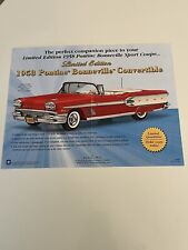 Danbury Mint 1958 Pontiac Bonneville Limited Edition Brochure Only ( Read )  picture