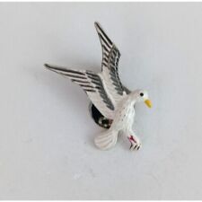 Vintage Beautiful Flying Seagull Lapel Hat Pin picture