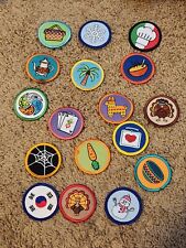 Lot Of 16 New Unused Girl Scouts Patches Merit Badges Cooking Soup Carrot Heart picture