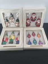 Vintage Dayton Hudson Glass Christmas Ornaments, Santas, lot of 4 boxes picture