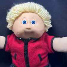1985 Cabbage Patch Kids Boy Doll Blonde Hair Blue Eye One Tooth Lee Overalls  picture
