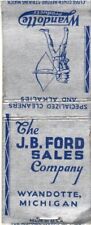The J.B. Ford Sales Company, Wyandotte, Michigan Vintage Matchbook Cover picture