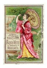 1881 FLORIDA WATER PERFUMES Trade Card Beautiful Asian Woman Murray Lanman Kemp picture