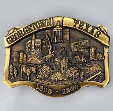 Vintage Georgetown Texas 1836-1986 Limited Edition Belt Buckle # 72/1000 RARE picture