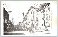 Steelton, Pennsylvania - North Front Street Scene - Trolley - Vintage Postcard picture