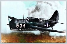 Postcard WW2 Curtiss SB2C Helldiver military aircraft S139 picture