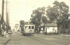 RPPC Postcard Trolley East Los Angeles Area Posted Huntington Park 1952 picture