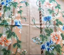 Cohama Morning Glory Screen Print Vintage Home Decor Fabric 70s Washable Cotton picture