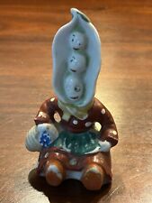 1950's Japan Vegetable Head Porcelain Figurine Pea Pod Woman picture