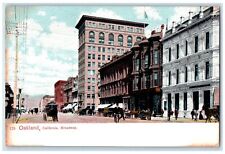 c1905 Broadway Building Horse Carriage Bicycle Oakland California CA Postcard picture