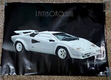 Vintage 1987 White Lamborghini Countach 38 × 27 Poster RARE USA Made Scandecor picture