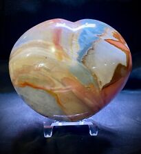Rare Jumbo Polychromate Desert Jasper Heart picture