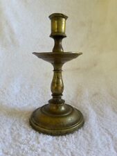 Unusual and Early Dutch Mid-Drip Brass “Heemskerk” Candlestick 17th c. picture