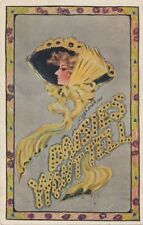 Cobb Shinn Daisies Won't Tell Young Woman Wearing Hat Postcard - 1911 picture