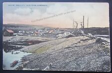 c1910s Postcard No 8 Below Ester Creek Gold Mining Men Sluice Houses HandColored picture