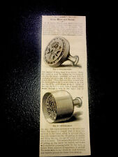 ORIGINAL 1872 Primitive BUTTER MOLDS & STAMPS Engraving Advertising & Article picture