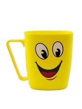 Emoji Yellow Smiley Face Coffee &Tea Smiley Character Printed Kids Plastic Mug picture