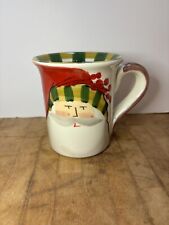 Vietri Old St. Nick Santa Clause Mug Italian Pottery Christmas Holiday 4.5” picture