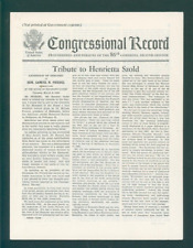 Pamphlet, proceeding & debates of 86th Congress  1960 Henrietta Szold Tribute  picture