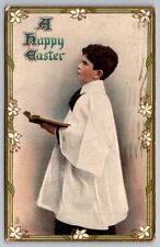 Easter Tucks Postcard Raphael Tuck & Sons A Happy Easter Altar Boy Acolyte Frame picture