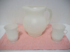 Vintage Kool Aid Man 2 Quart Plastic Pitcher & 2 Cups With Smiling Face picture