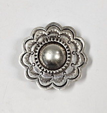 Native American- Stamped Sterling Silver Button Cover picture