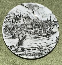 Vtg German Ashtray “Residentz Stadt Heidelberg” Porcelain picture