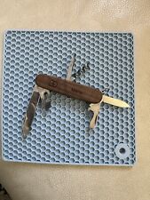 victorinox switzerland stainless Wooden Cover 2 Knives Swiss Army Multi Tools picture