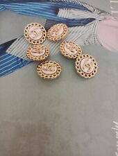 Stamped  Lot Of 6 Chanel  Buttons  Gold CC Logo 22mm  picture