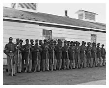 AFRICAN AMERICAN BLACK CIVIL WAR UNION SOLDIERS REGIMENT 1864 8X10 PHOTO picture